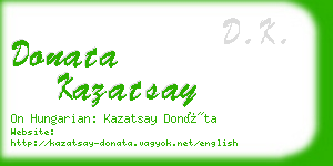 donata kazatsay business card